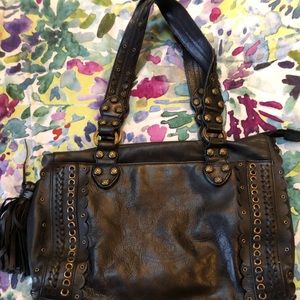 Kate Landry Etched Leather shoulder bag